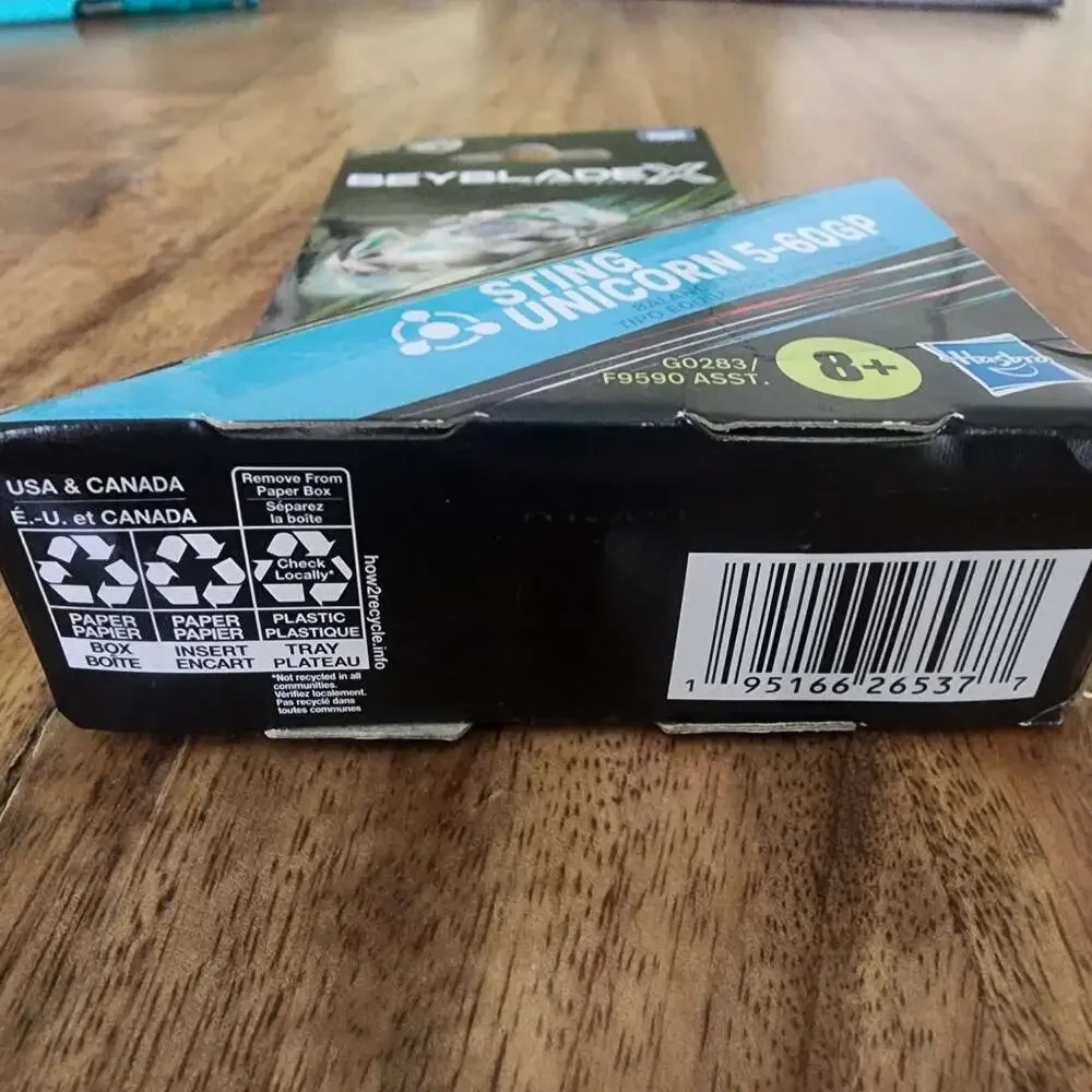 Hasbro Beyblade X Sting Unicorn 5-60GP Battling Top 8+ Toy New Card Wear